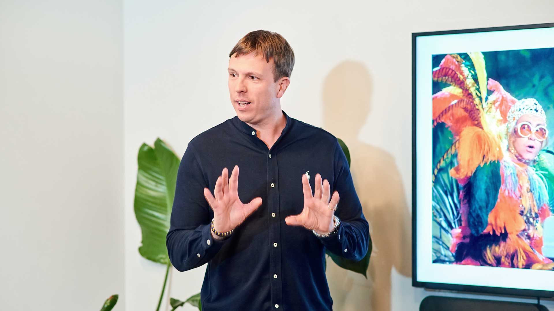 Studio North staff presenting-on-screen