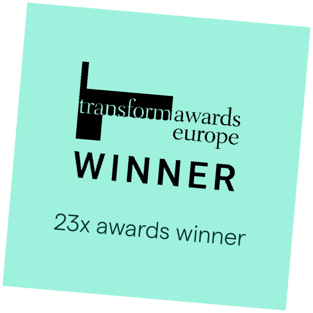 Transform Award Winner 23x Awards Winner