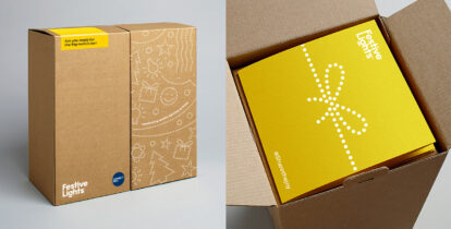 Branded packaging for festive lights brand
