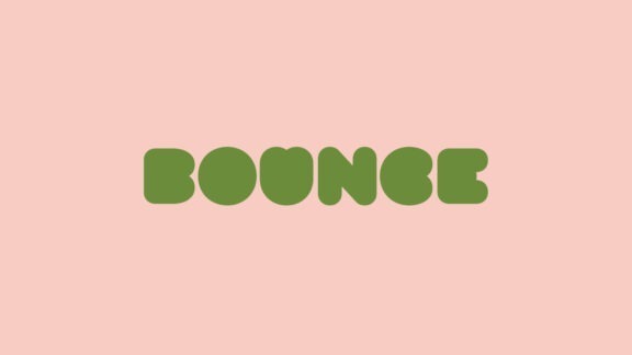 Bounce logo in thick green font