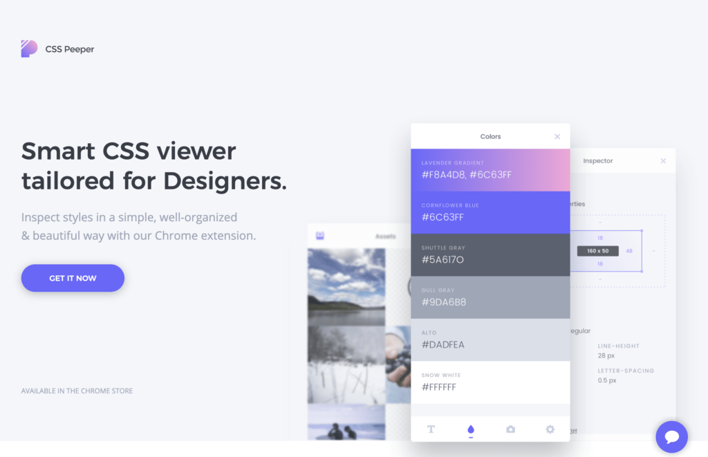 CSS Peeper Chrome extension