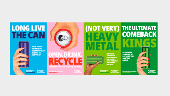 colourful posters of ECC messaging