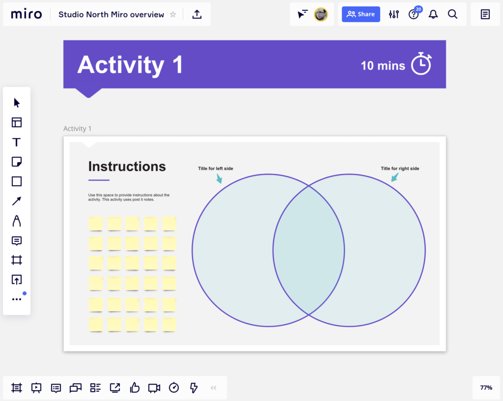 Miro online whiteboarding application