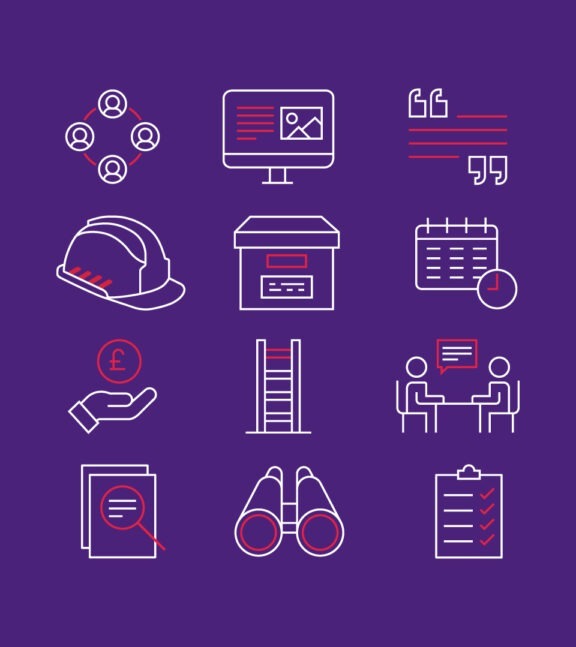 NSS icons on purple background