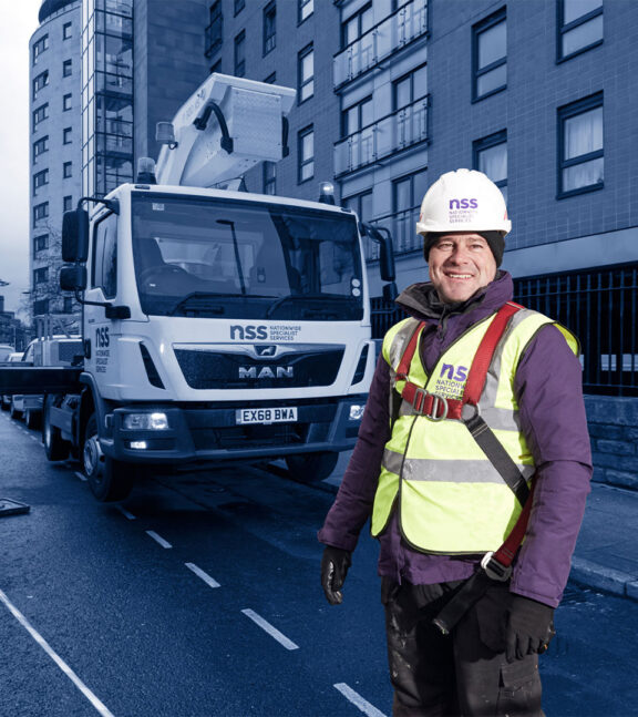 NSS portrait image of man in hi-vis