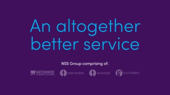 NSS additional logos on purple background