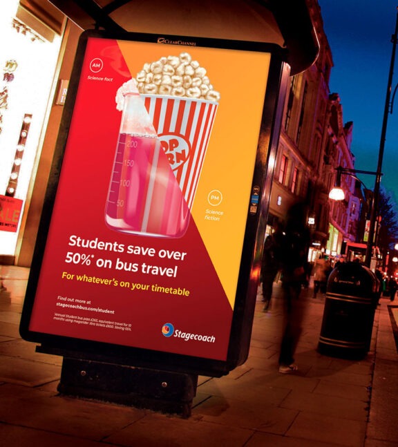 stagecoach bus stop billboard