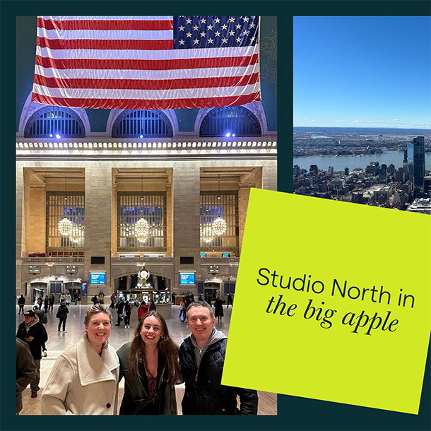 Studio North's trip to america social post